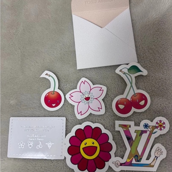 Louis Vuitton Denim Cherry Pattern Scarf - Picture 3 of 4